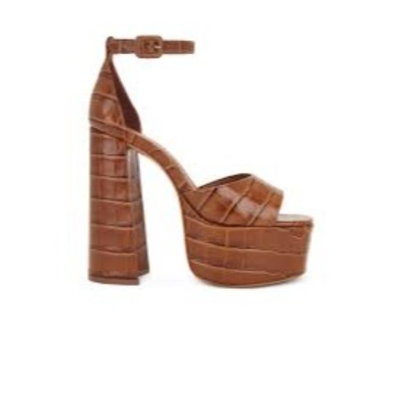 Schutz Elsie Sandal in Wood - Picture 1 of 7